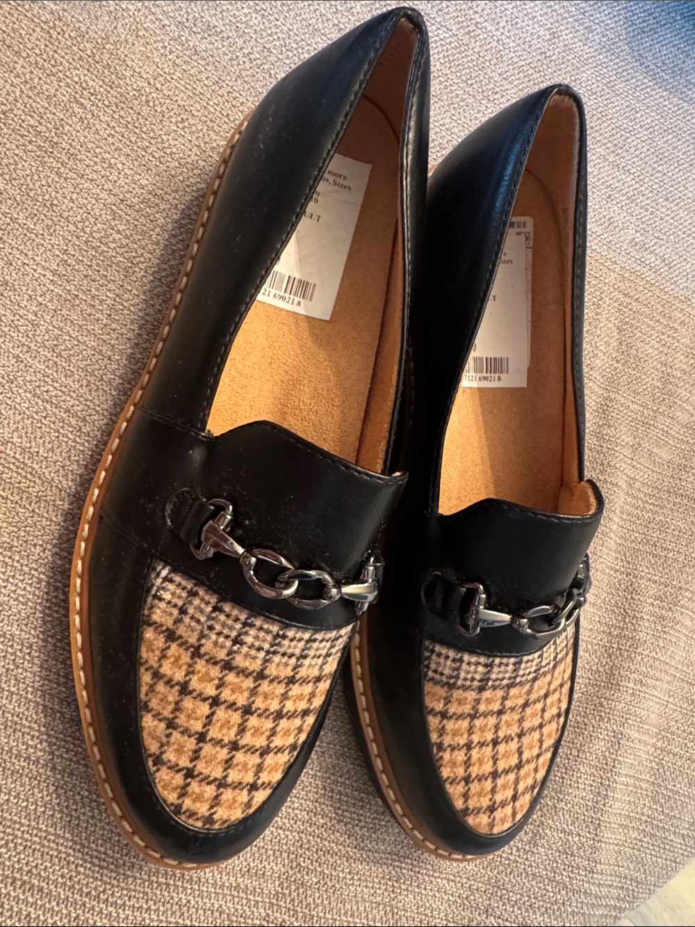 Naturalizer Womens Comfort Shoes Edie Slip On Loafers 6.5M Black Multi